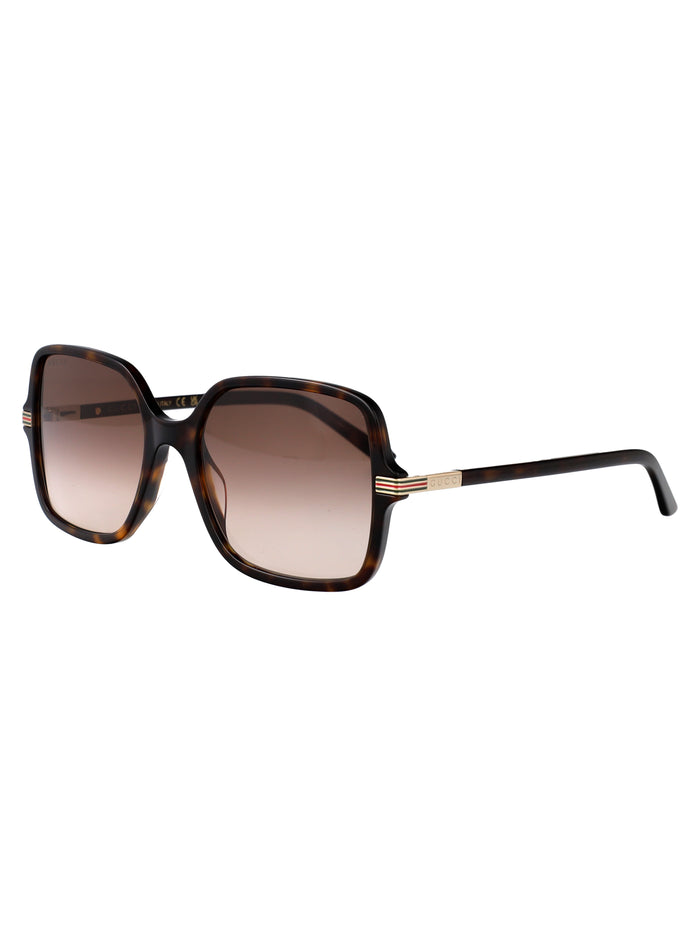 Gg1449s 002 Havana Brown Metal Sunglasses