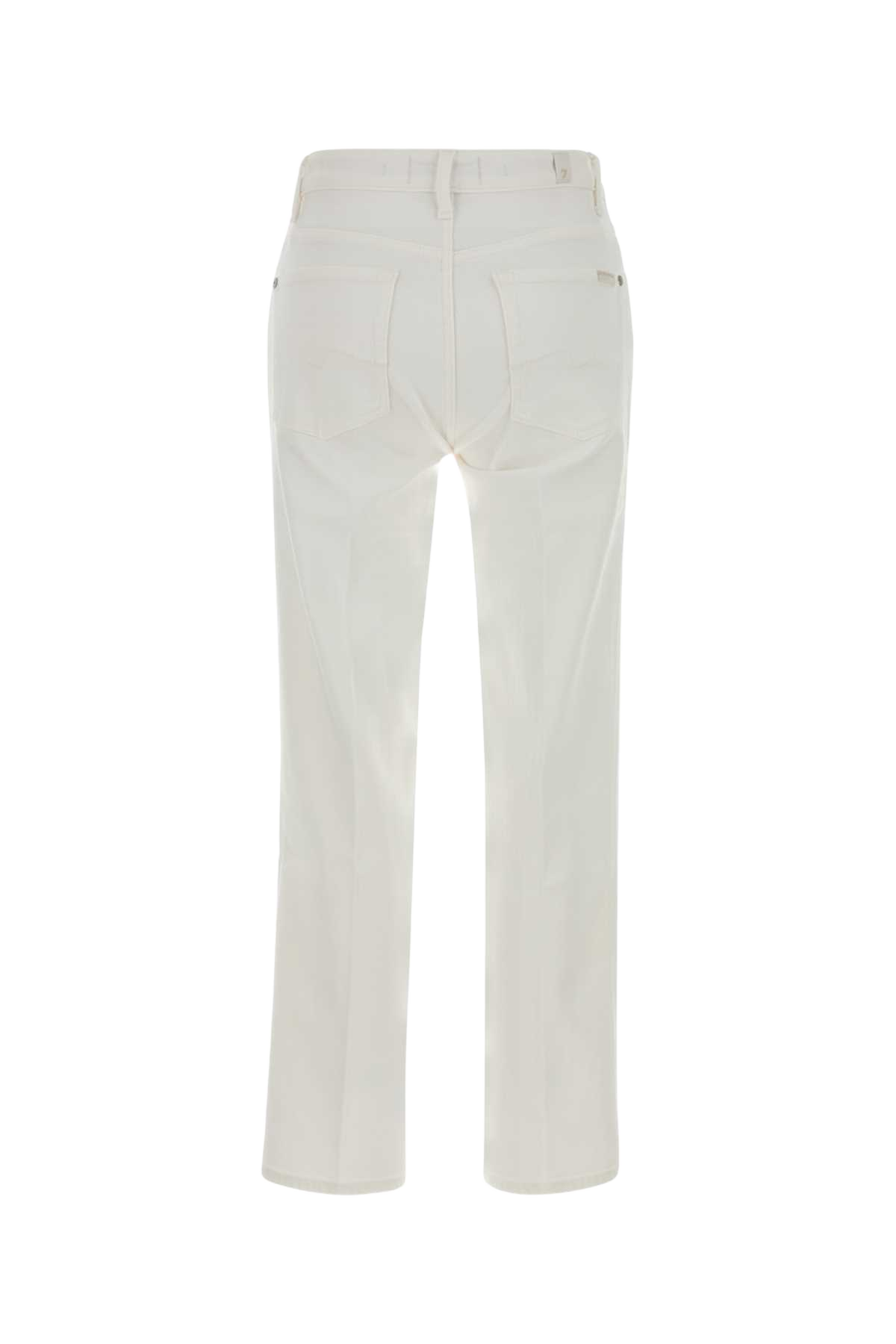 White Stretch Denim Calie Jeans Bianco
