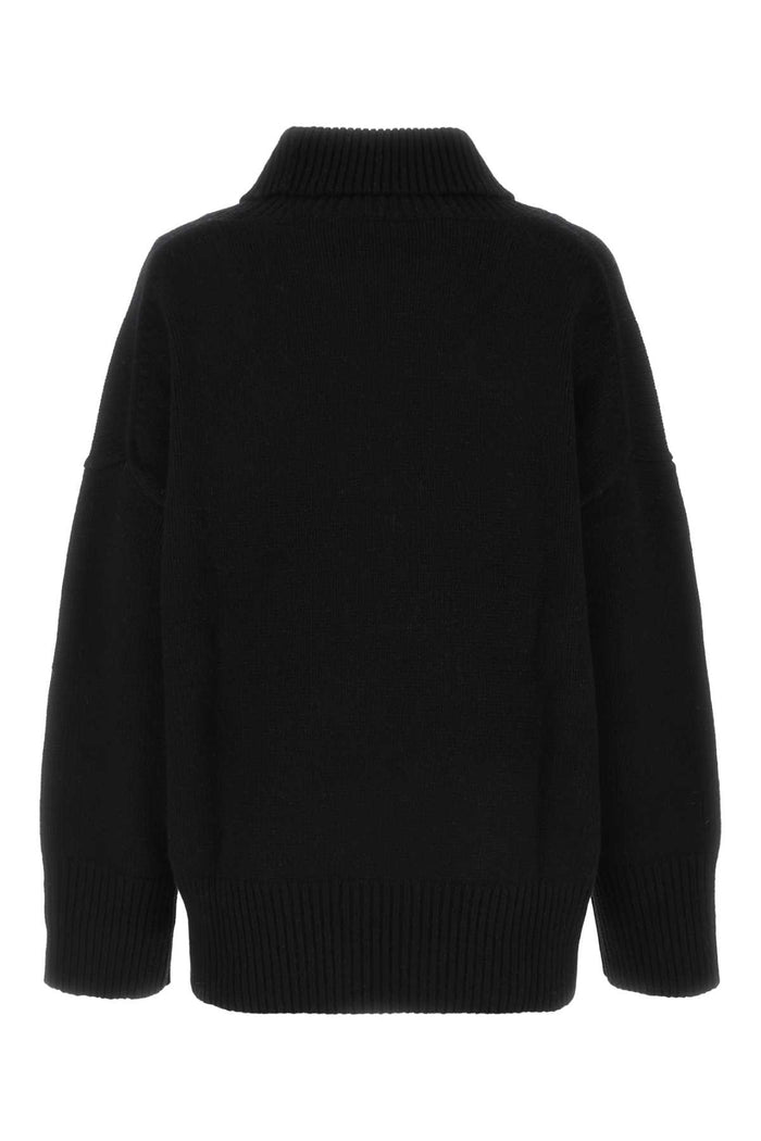 Black Cashmere Oversize Sweater 001 Exterior: Maglieria