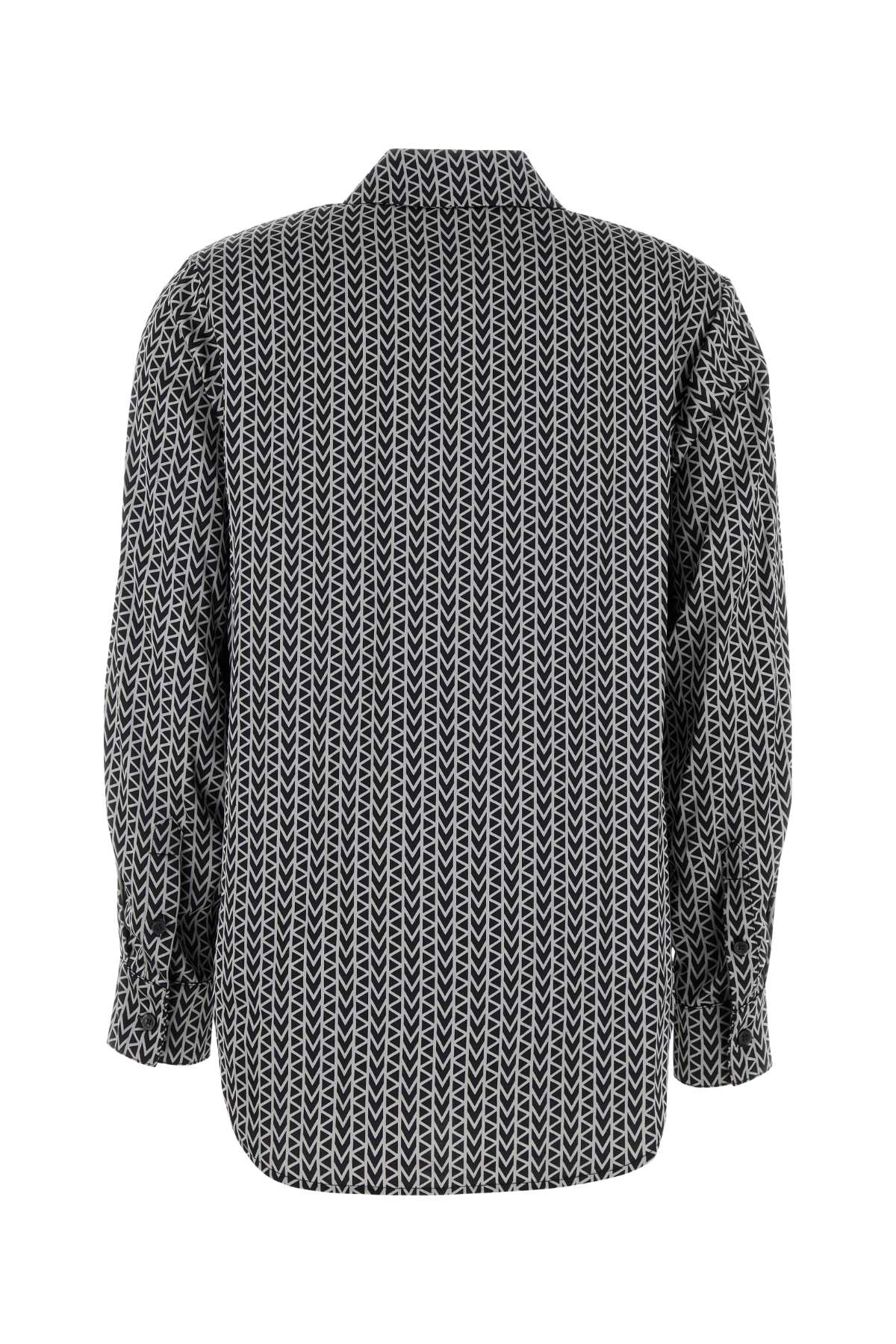 Embroidered Satin Shirt Nickel Recycled Polyest Er Camicie