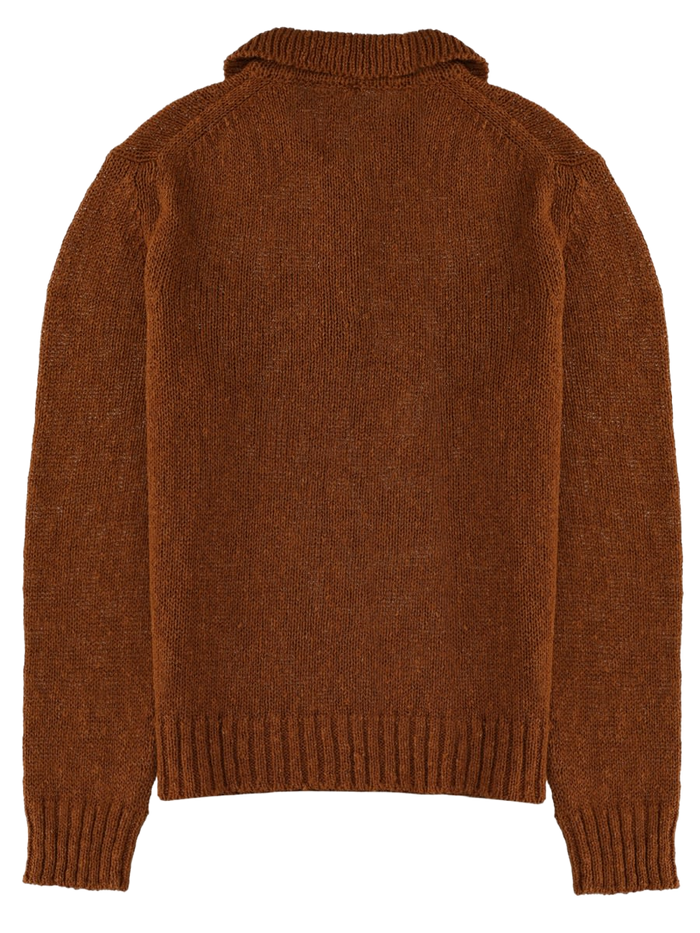 Cotton Polo Shirt Brown Linen Polyester