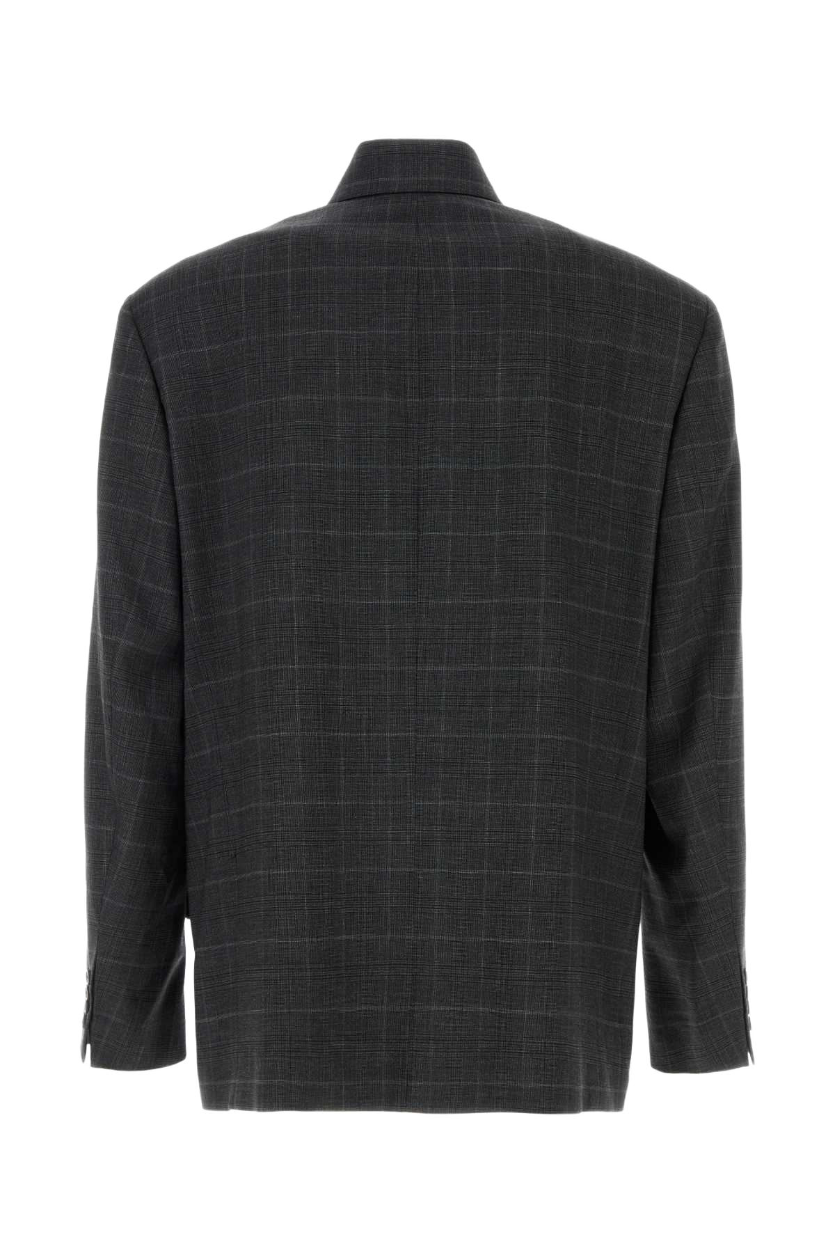 Embroidered Wool Blazer Darkgrey T F Cupro Fp Cotton Giacche E Gilet