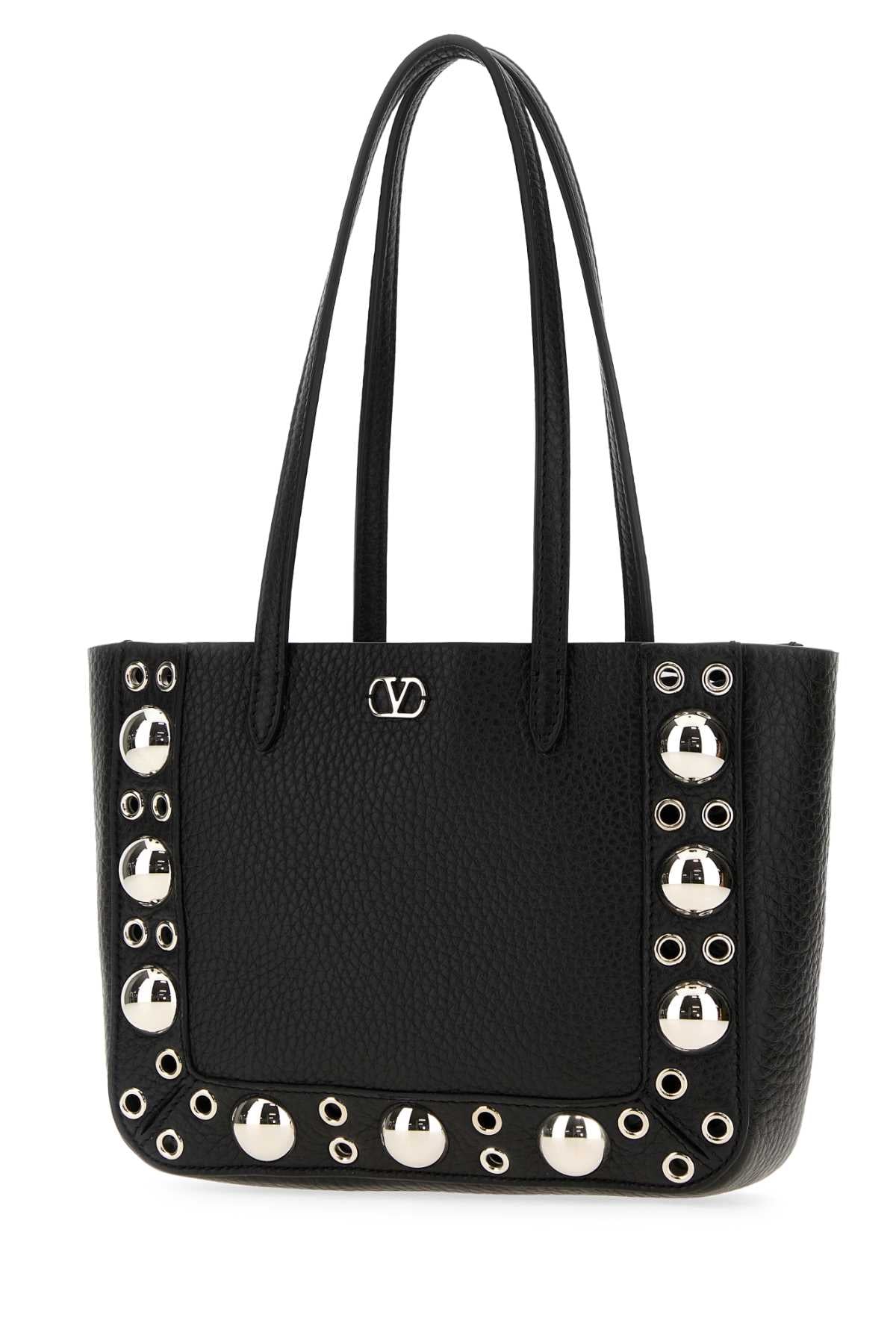 Black Leather Nellcãte Handbag Nero Calf - Bos Taurus Borse A Mano
