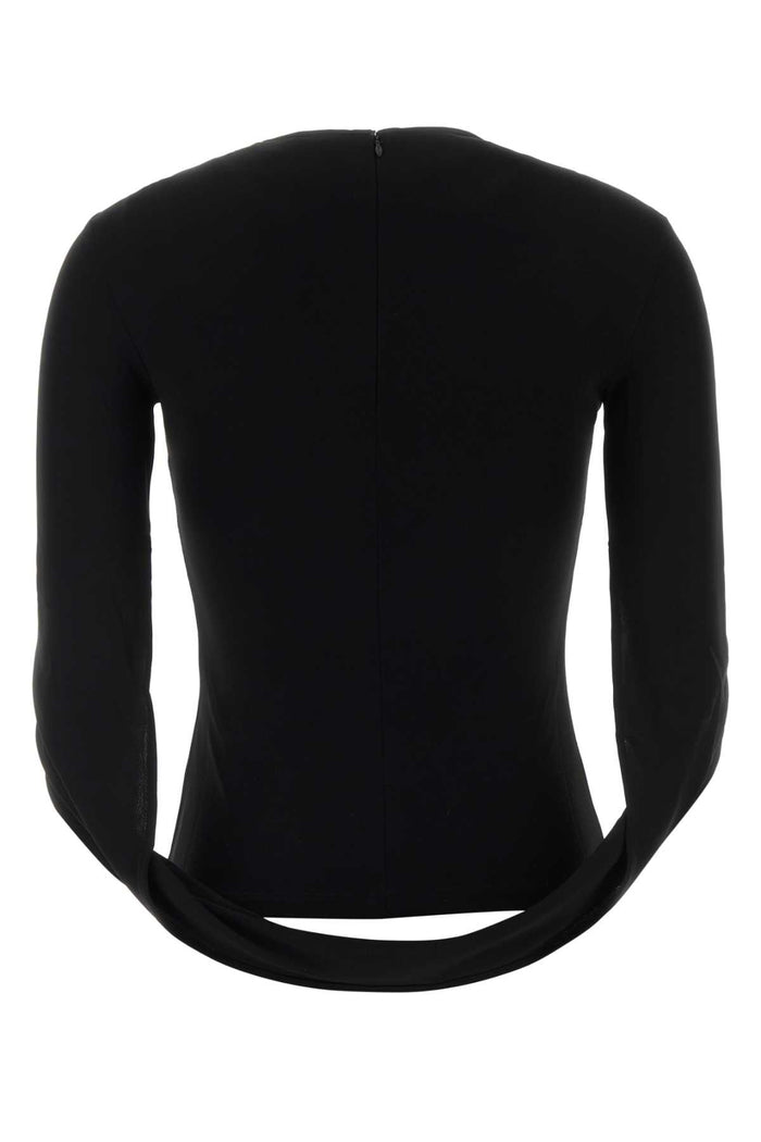 Black Exterior: Viscose Elastane Maglie