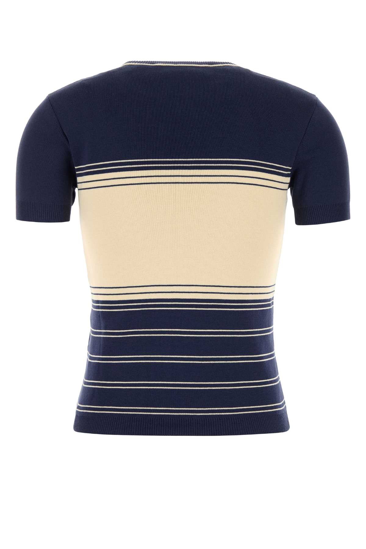 Navy Blue Cotton Sweater Provencebluebetulla Exterior: Maglieria