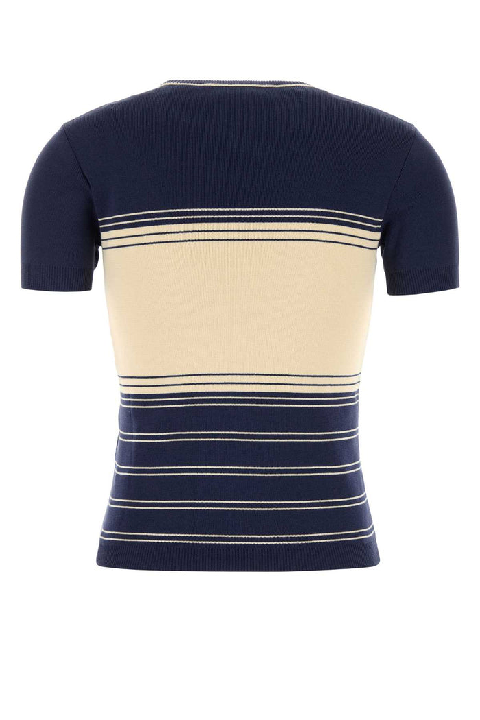Navy Blue Cotton Sweater Provencebluebetulla Exterior: Maglieria