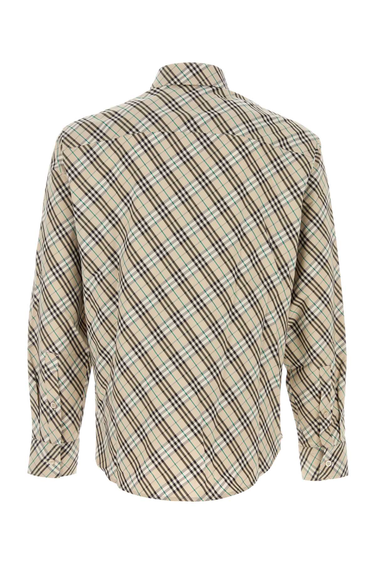 Embroidered Poplin Shirt Huskipcheck Exterior: Cotton Camicie