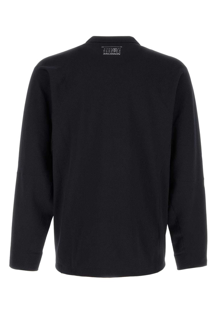 Black Polyester Mm6 X Salomon T-Shirt Exterior: Maglie