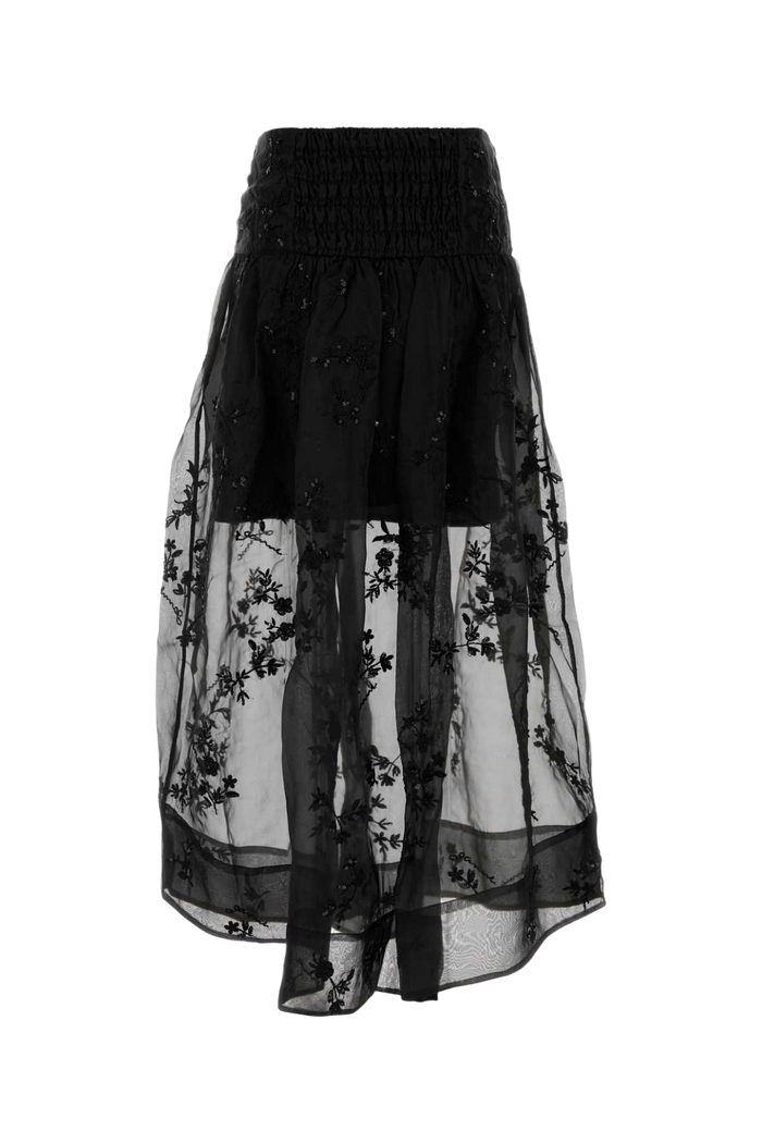 Black Organza Skirt Gonne