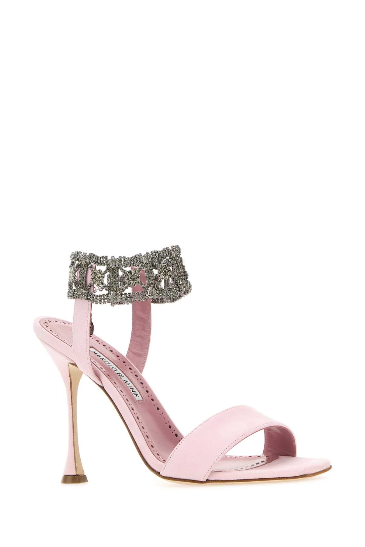 Pastel Pink Suede Lierasan Sandals Lpnk Sandali
