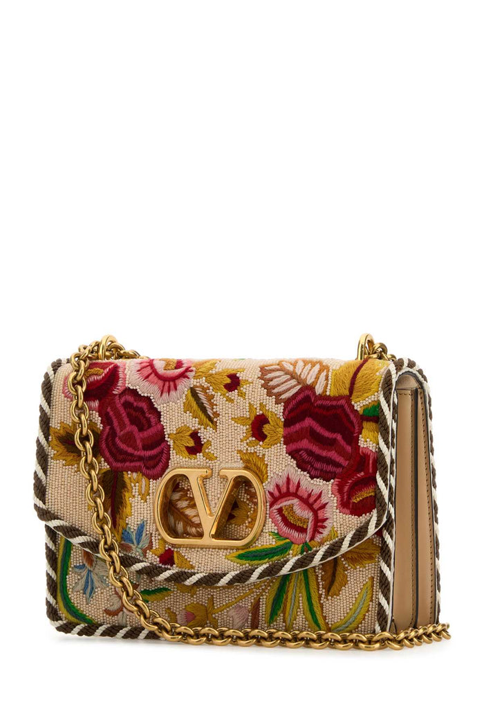 Embroidered Fabric Vain Shoulder Bag Multicoloravoriosabbia Borse A Mano