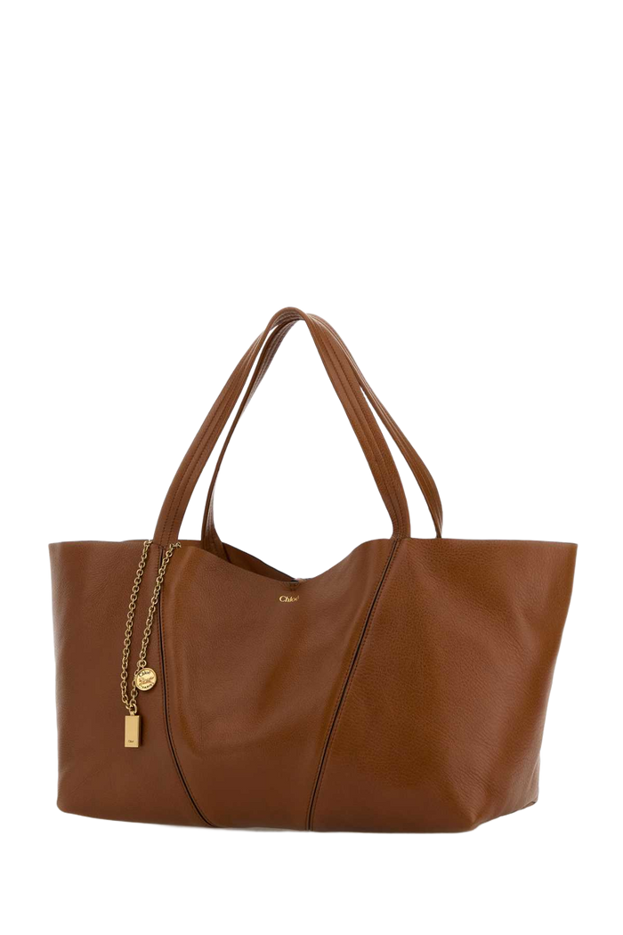 Caramel Leather East-West Chloã© Spin Shopping Bag Claybrown Borse A Mano