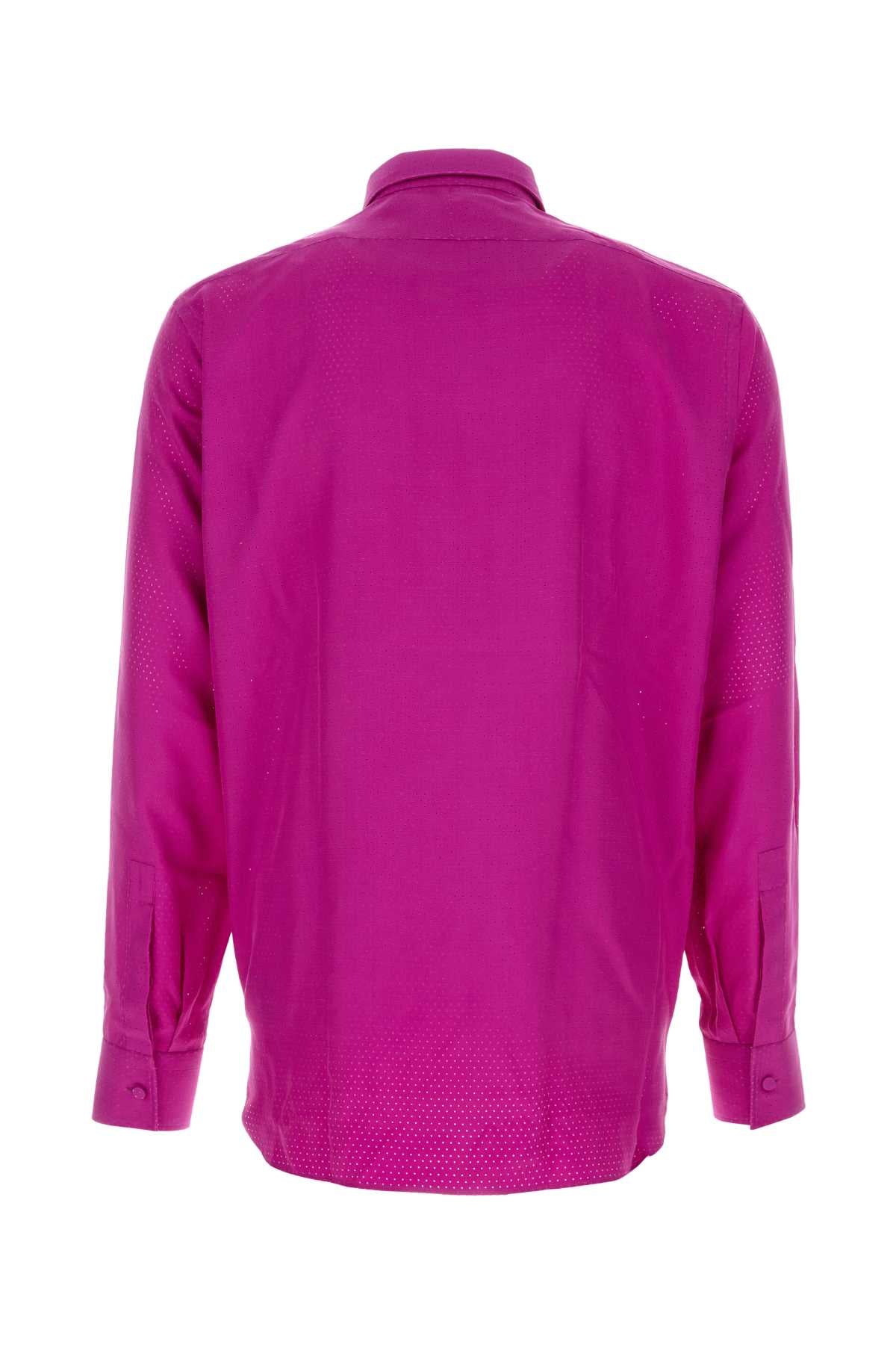 Fuchsia Twill Shirt Exterior: Silk Camicie