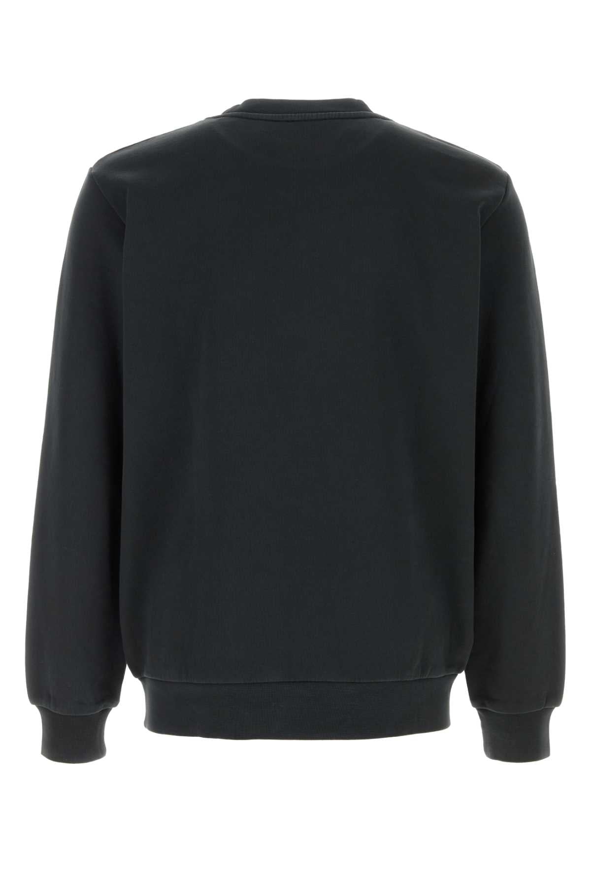 Slate Cotton Sweatshirt Noirblanccasse Coton Biologique Felpe