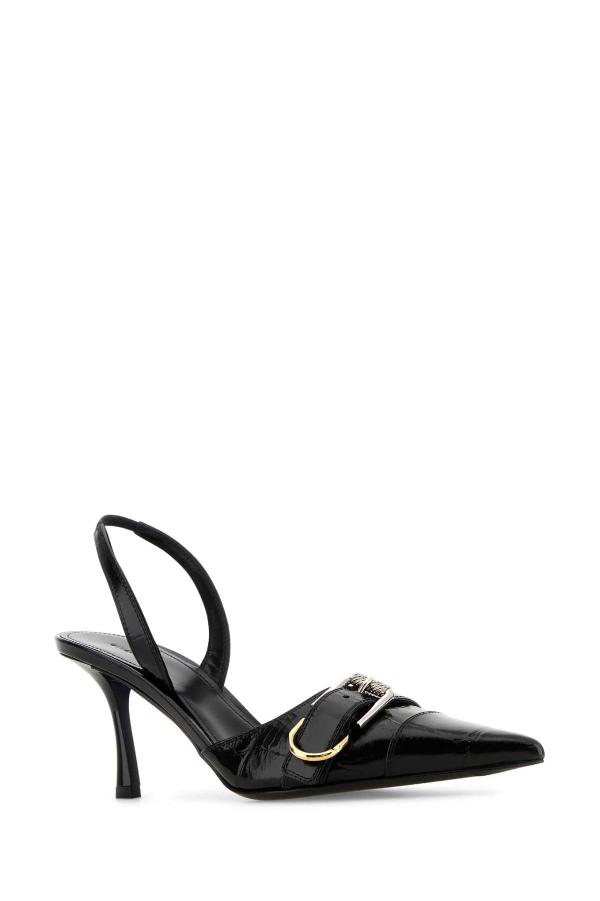 Black Leather Voyou Pumps Scarpe Con Tacco