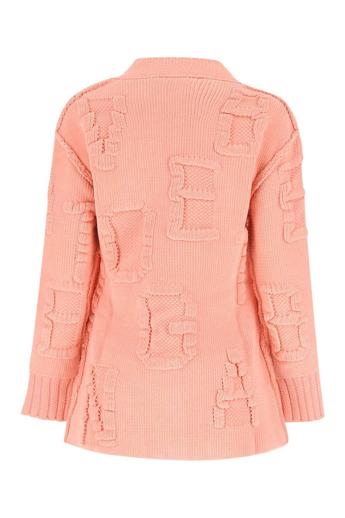 Pink Chenille Cardigan 5556 Exterior: Polyamide Elastane Maglieria