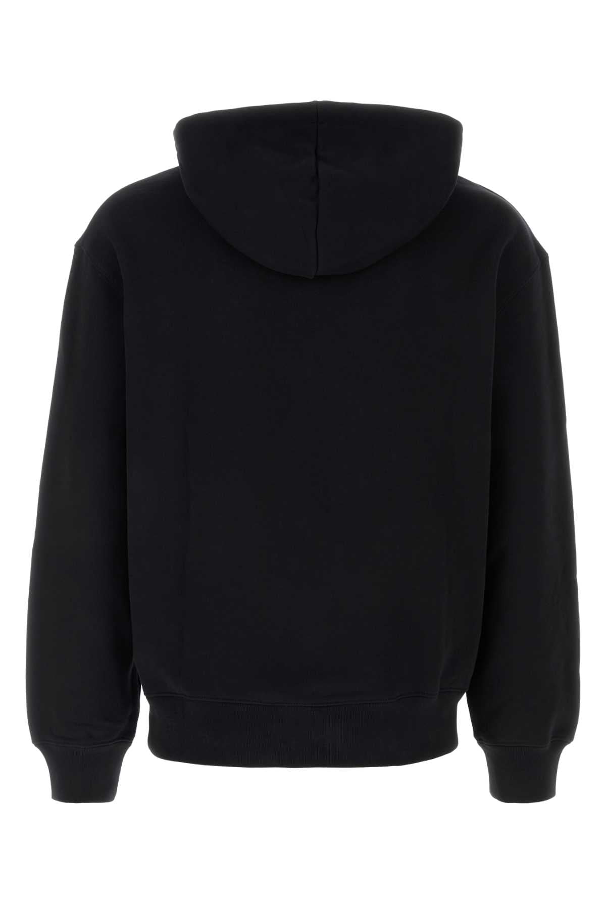 Black Cotton Sweatshirt Felpe