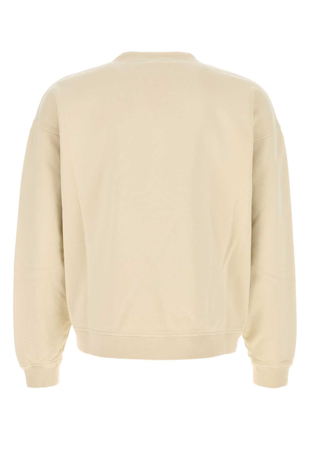 Beige Cotton Sweatshirt Lightbeige Maglie