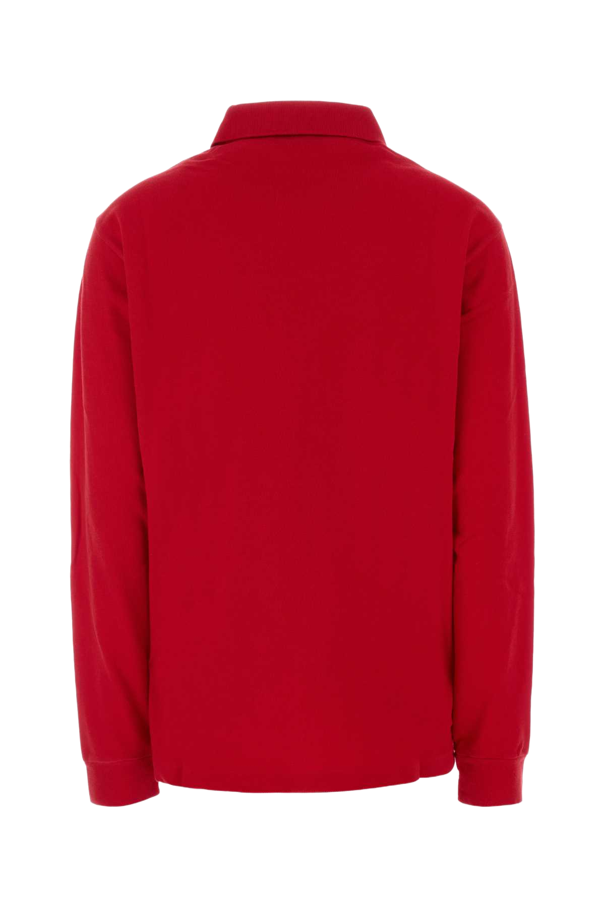 Red Piquet Polo Shirt Rosso Exterior: Cotton