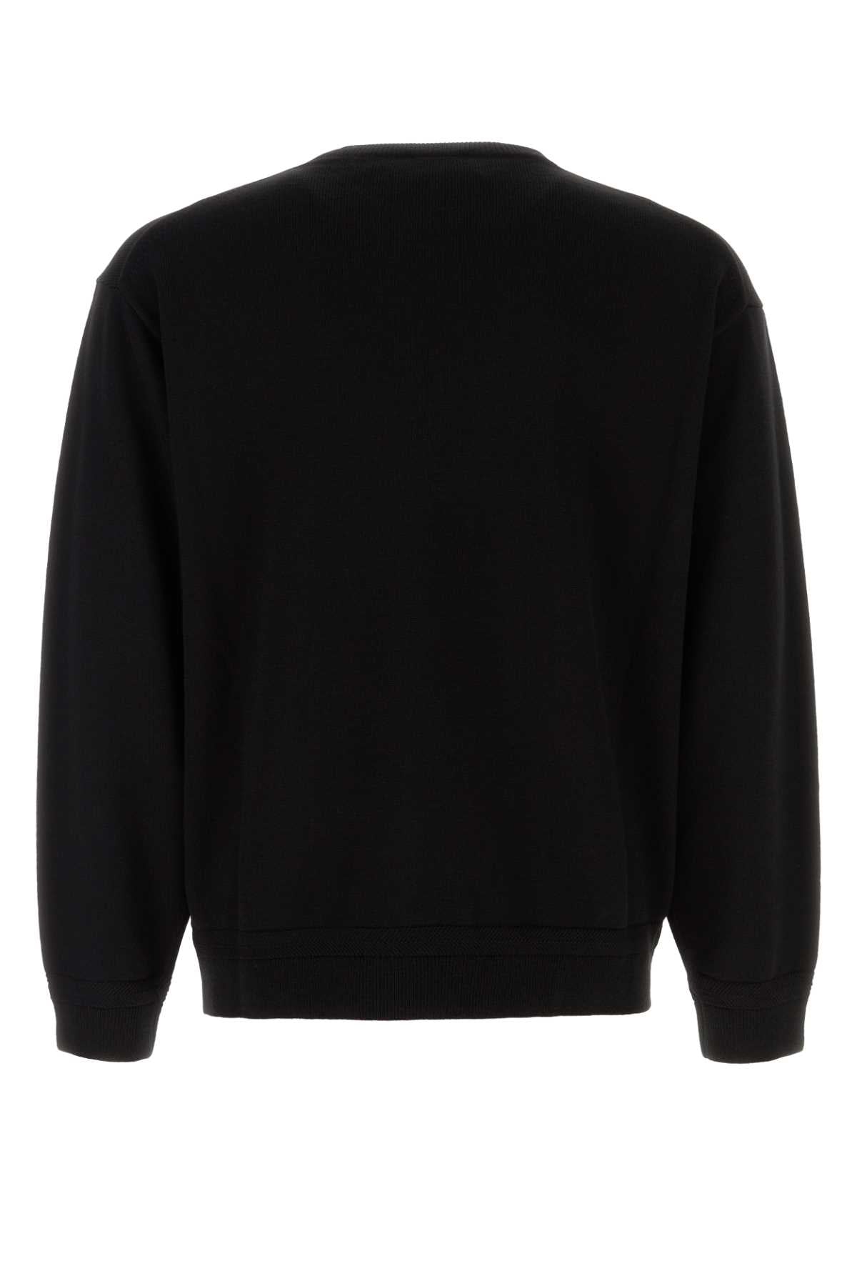 Black Wool Sweater Exterior: Maglieria