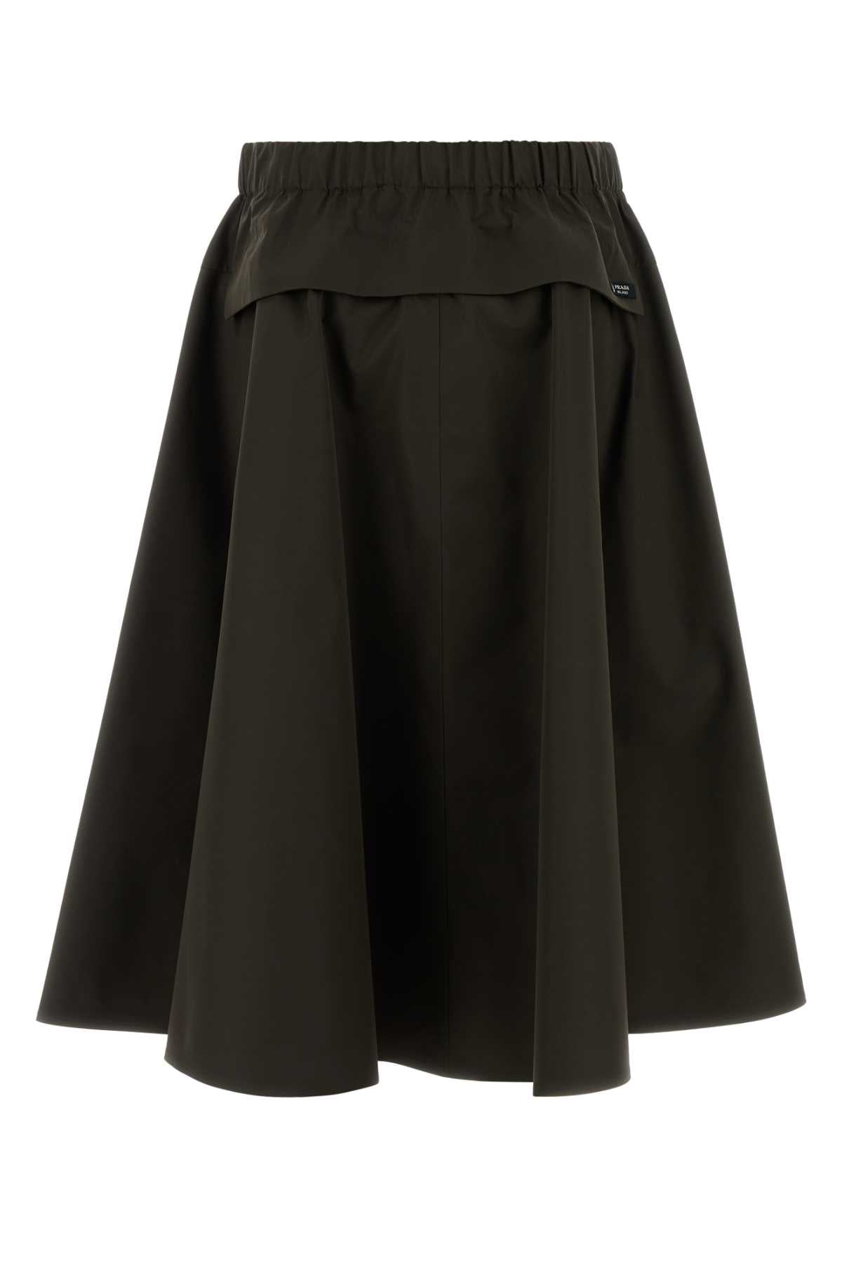 Army Green Tech Fabric Skirt Mimetico Gonne