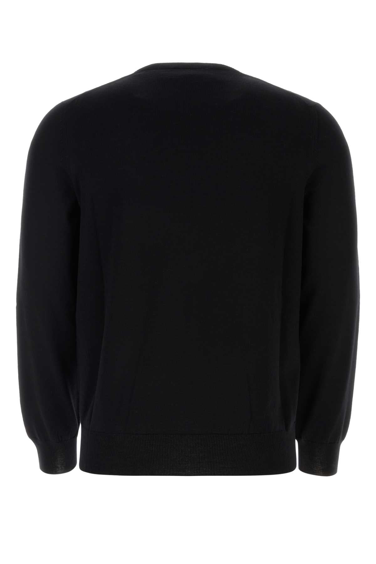 Black Wool Sweater Blacksilver Exterior: Maglieria