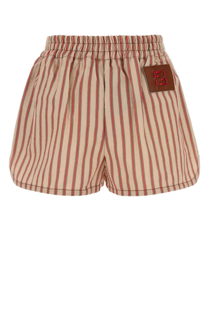 Embroidered Denim Shorts Bitter-26 Exterior: Cotton