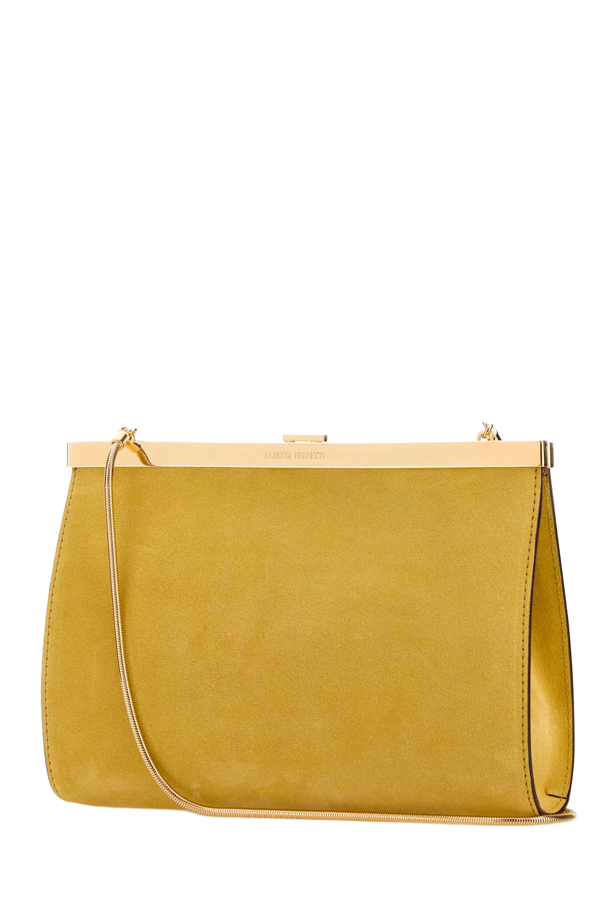 Yellow Suede Clutch Verde