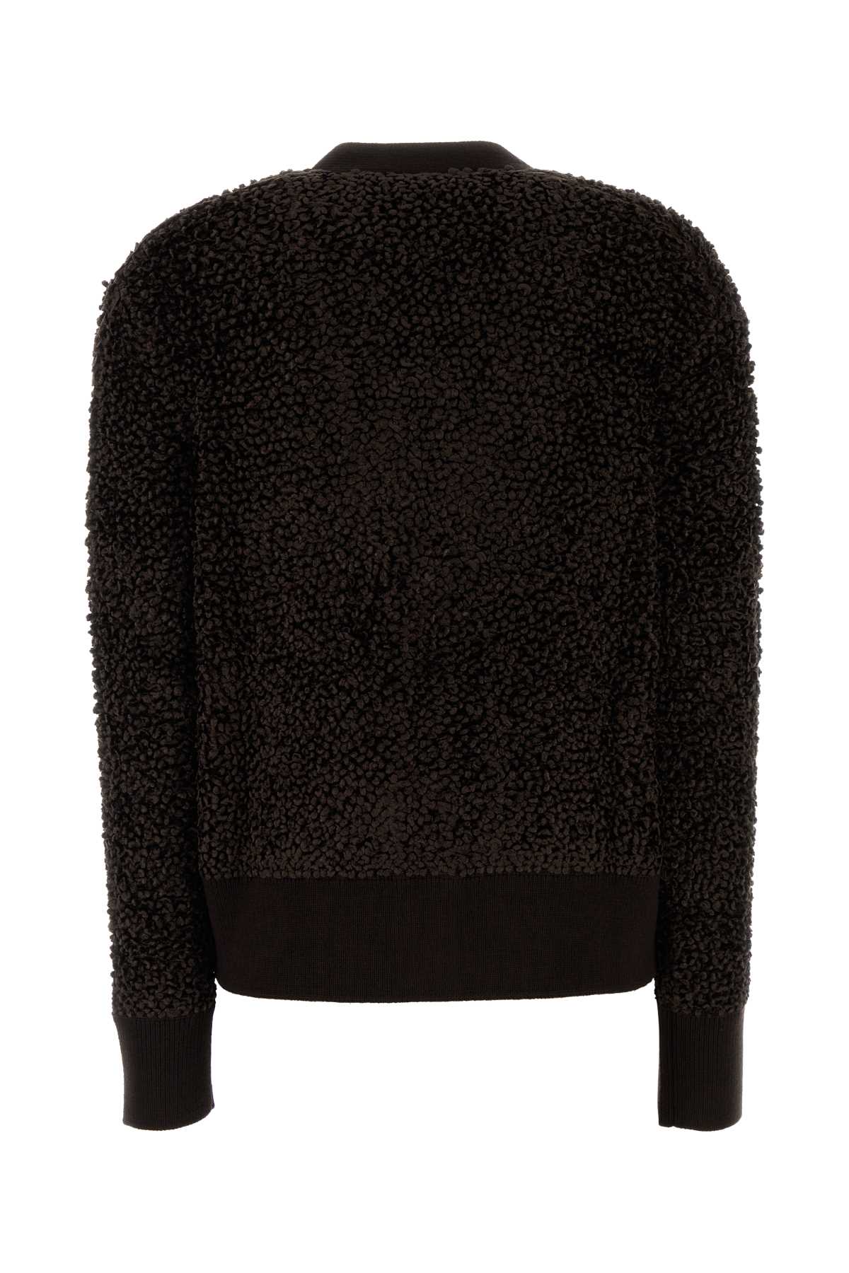 Dark Brown Boucle Cardigan Darkexpresso Maglieria