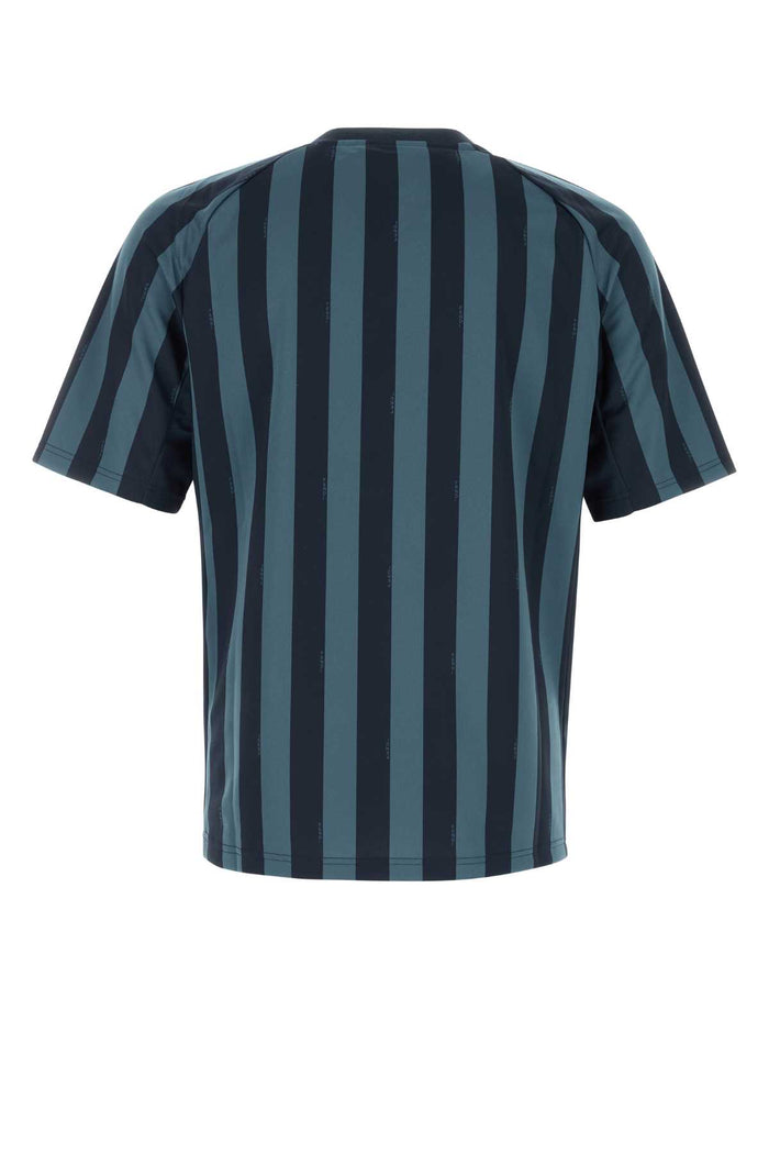 Printed Polyester T-Shirt Blu Notte Indaco Exterior: Maglie