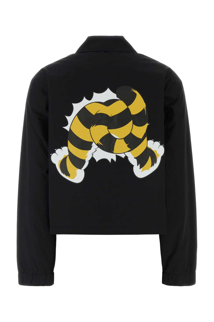 Black Cotton Blend Jacket Giubbini