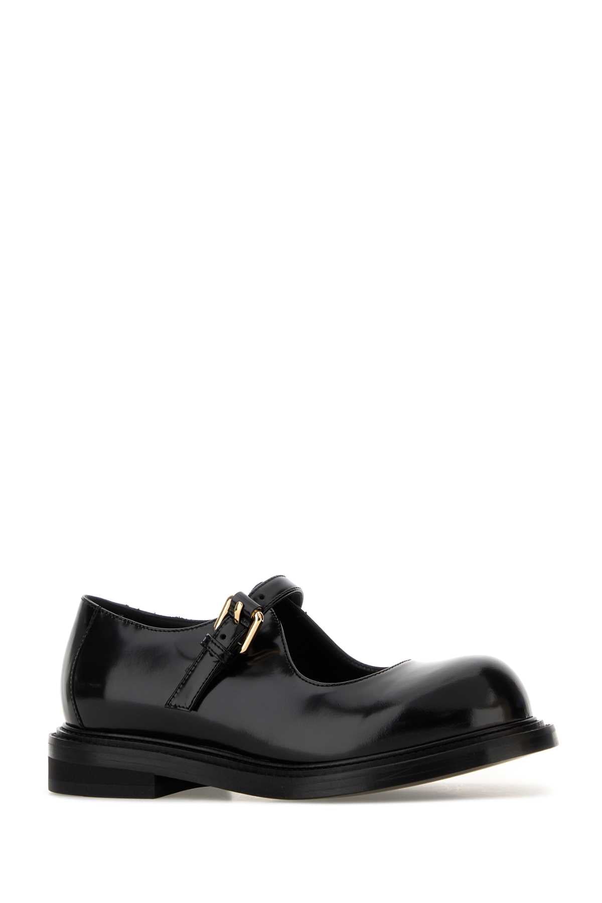 Black Leather Olivia Ballerinas Nero Mocassini