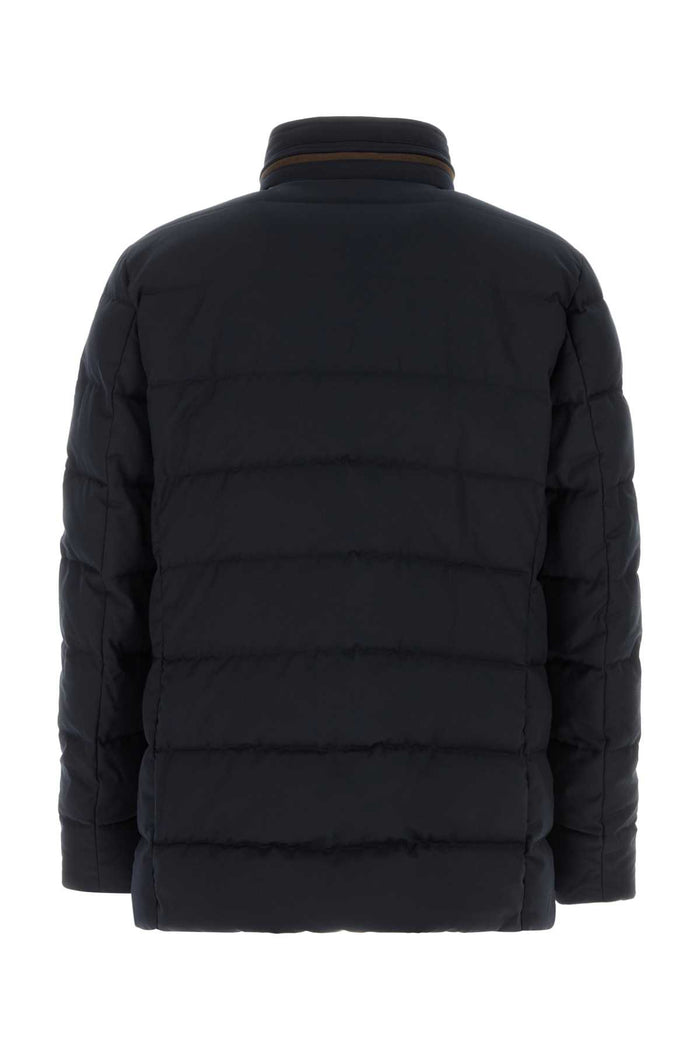 Midnight Blue Polyester Blend Ilvo Down Jacket Darkblu Giubbini