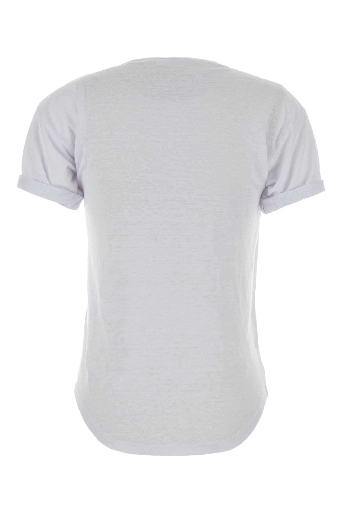 White Linen Koldia T-Shirt White/burgundy