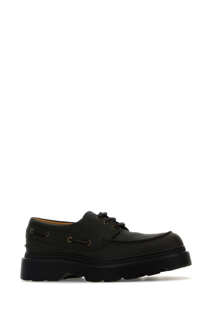Black Leather Loafers Palissandro Mocassini