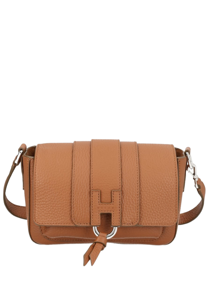 Bag Flap Brown Calf Leather Shoulder