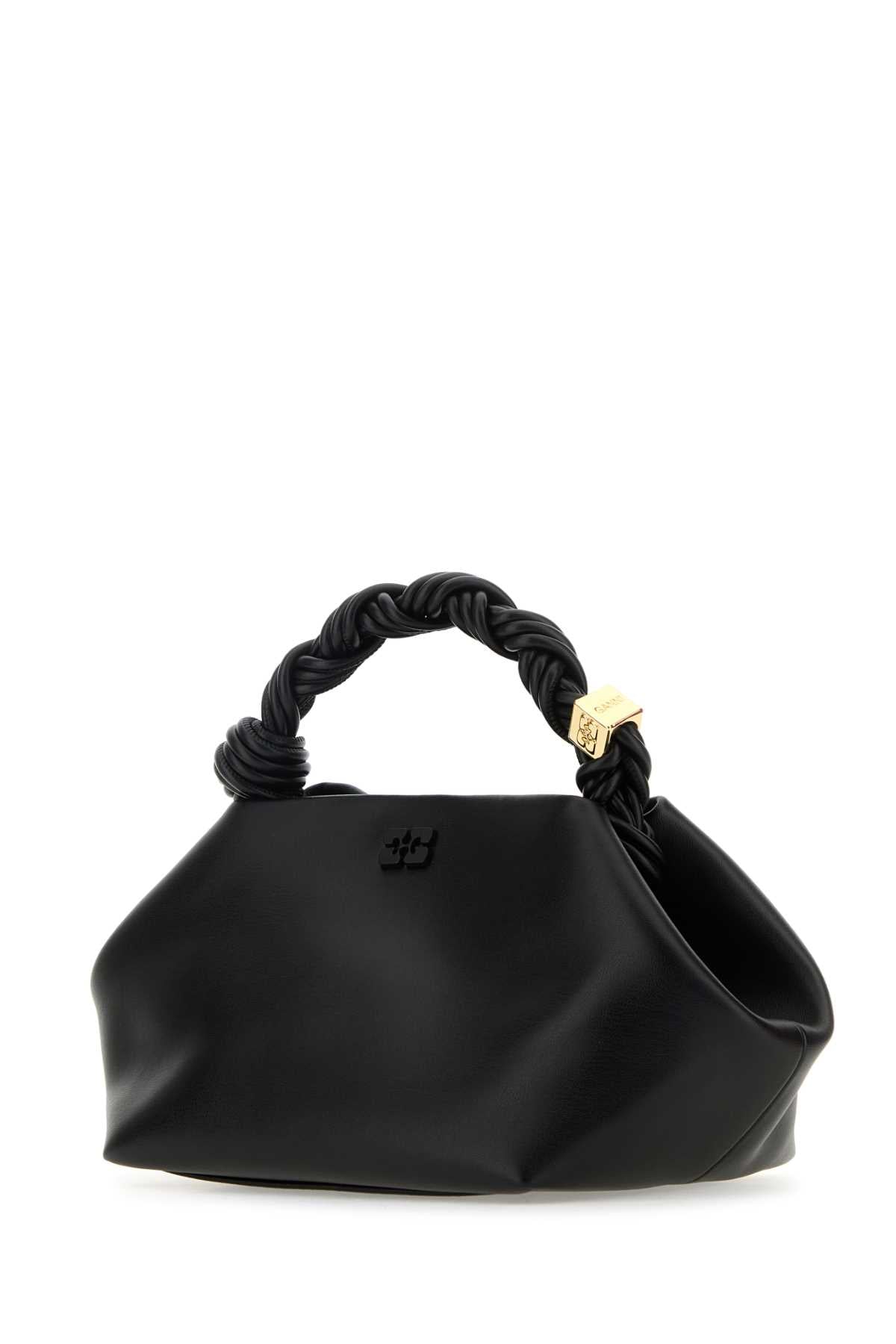 Black Recycled Leather Pu Polyester Borse A Mano