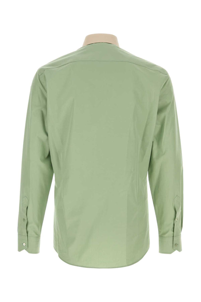 Pastel Green Poplin Shirt Scorpio Exterior: Cotton Camicie