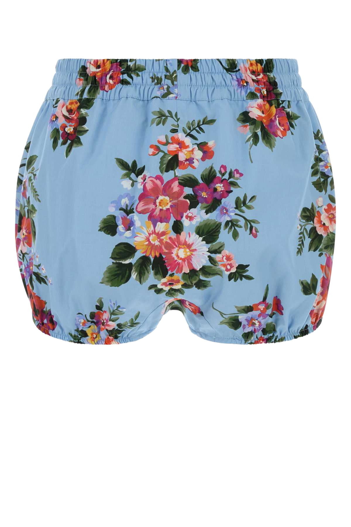 Printed Poplin Shorts Mazzfiorifceleste