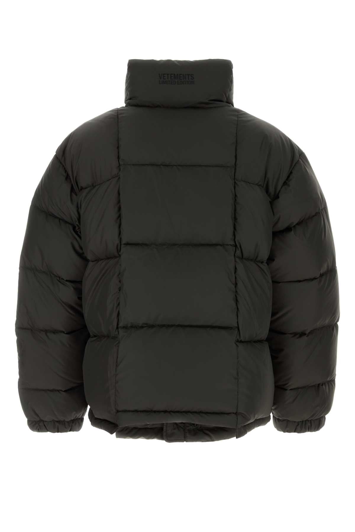 Dark Brown Polyester Down Jacket Blackout Piumini