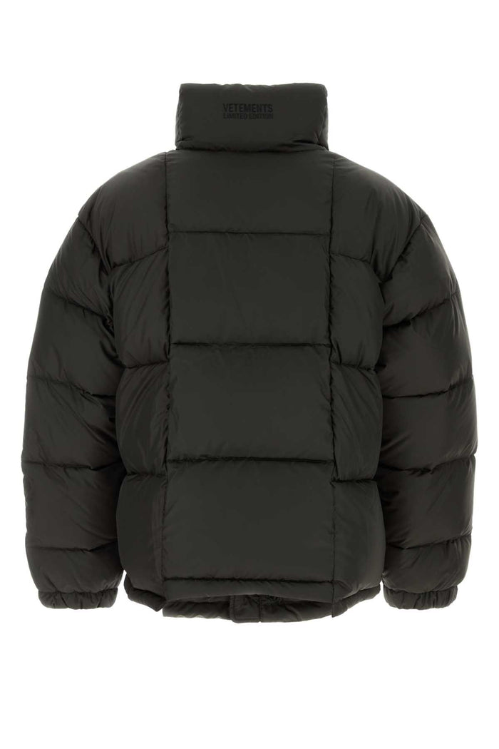 Dark Brown Polyester Down Jacket Blackout Piumini