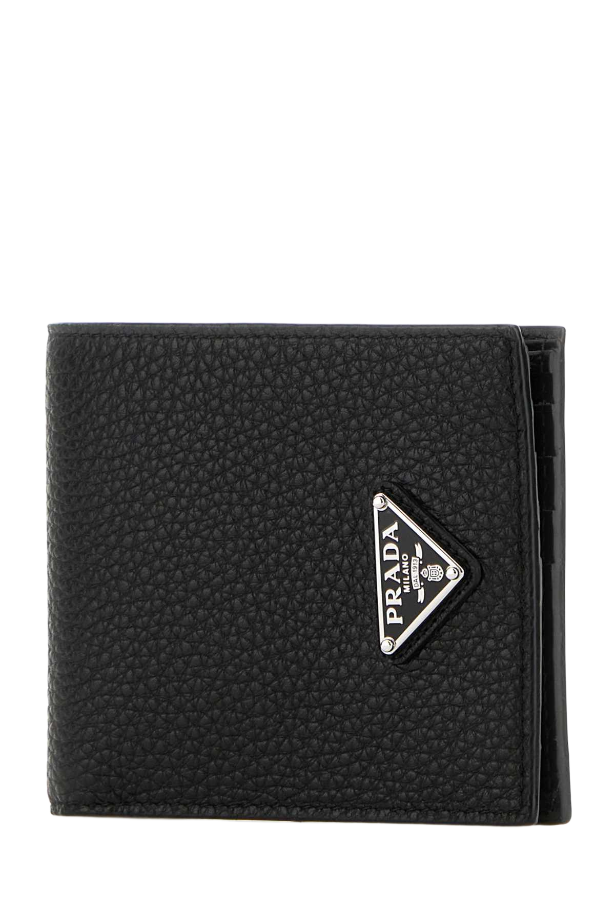 Black Leather Wallet Nero Vitello Portafogli