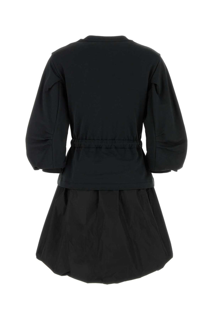Black Cotton Sweatshirt Dress 999 Abiti