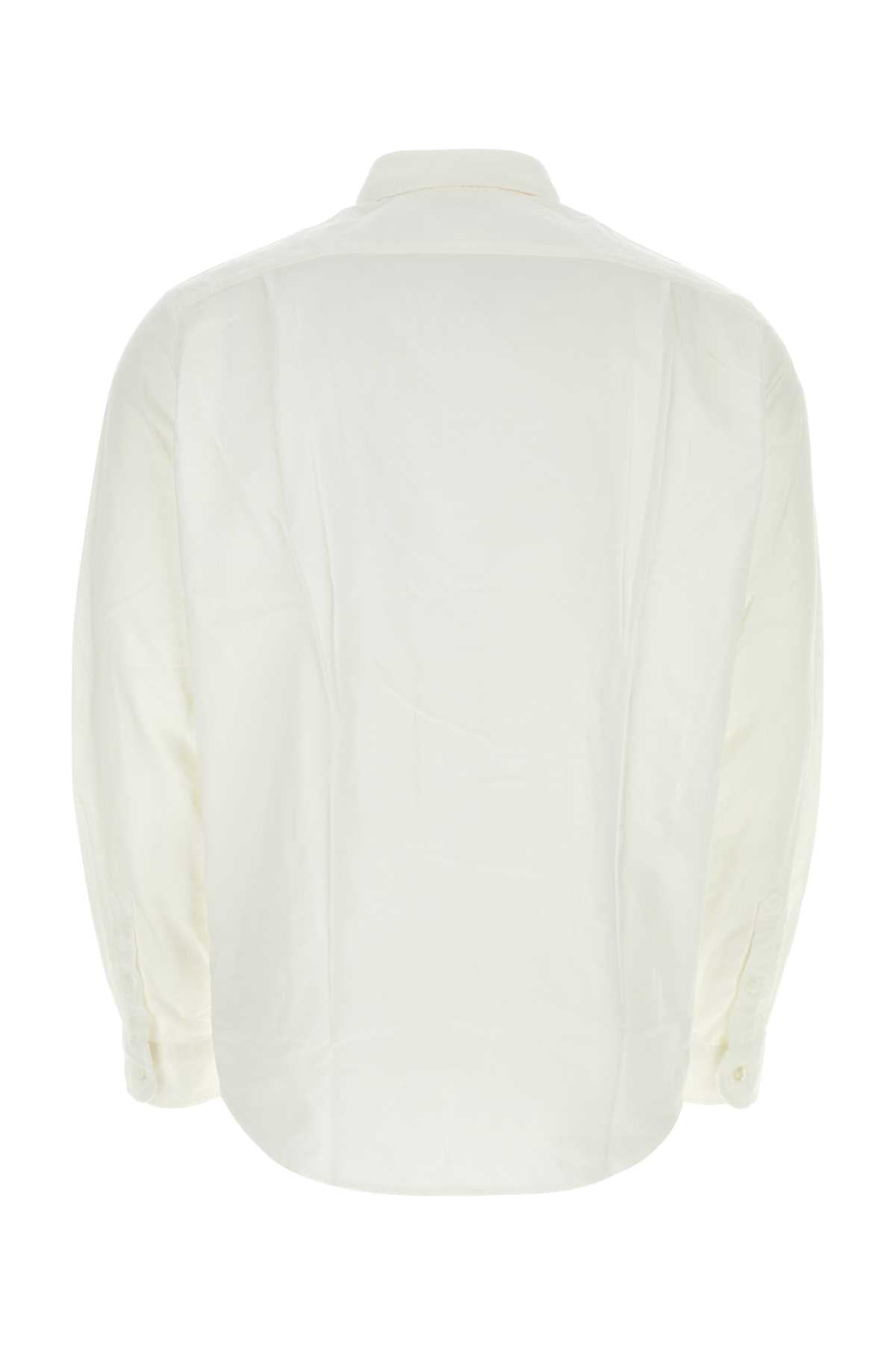 White Poplin Junya Watanabe X Maison Kitsune Shirt Exterior: Cotton Camicie