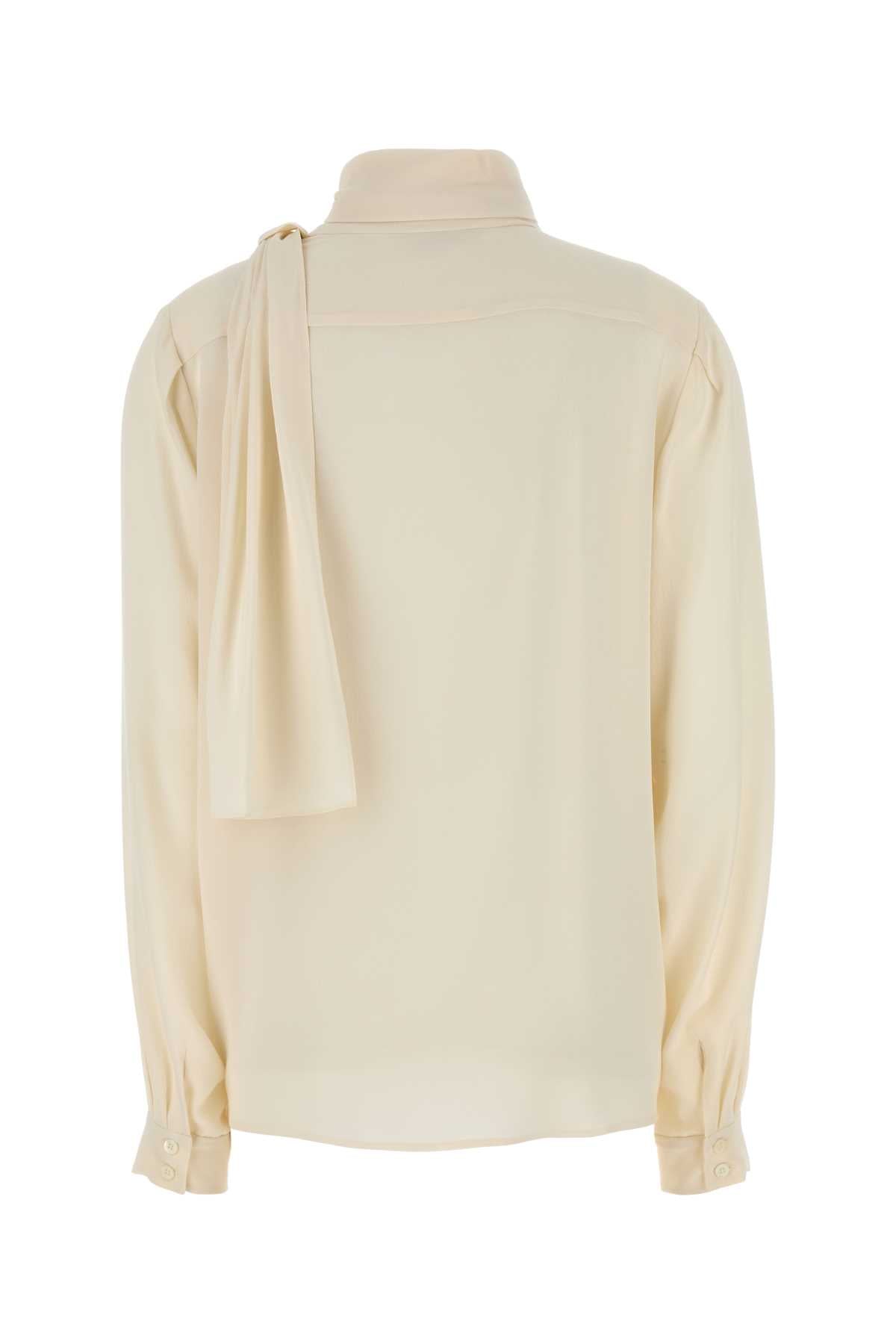 Ivory Silk Shirt Avorio Exterior: Camicie