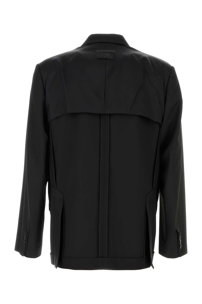 Black Jersey Blazer Giacche E Gilet