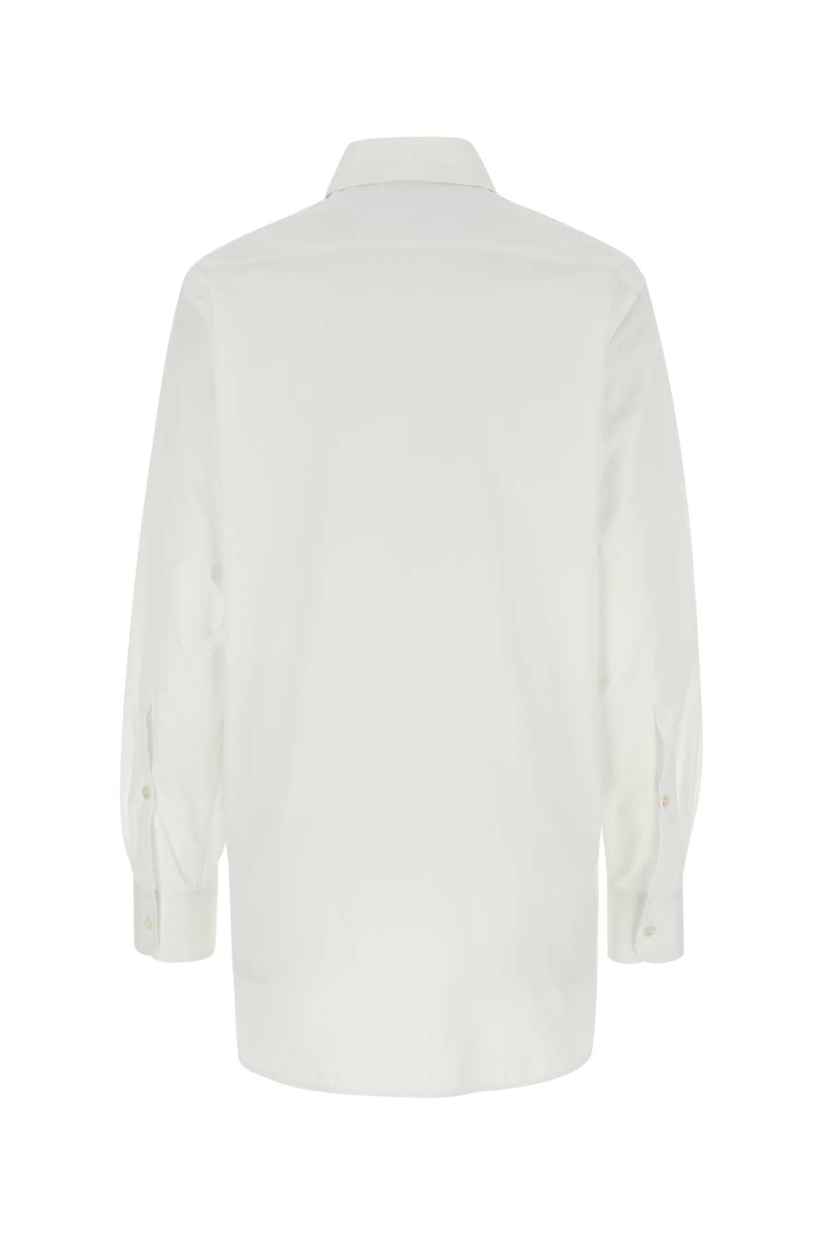 White Poplin Shirt Purewhite Exterior: Cotton Camicie
