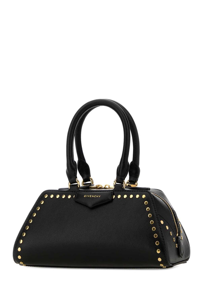 Black Leather Mini Antigona East-West Handbag Borse A Mano