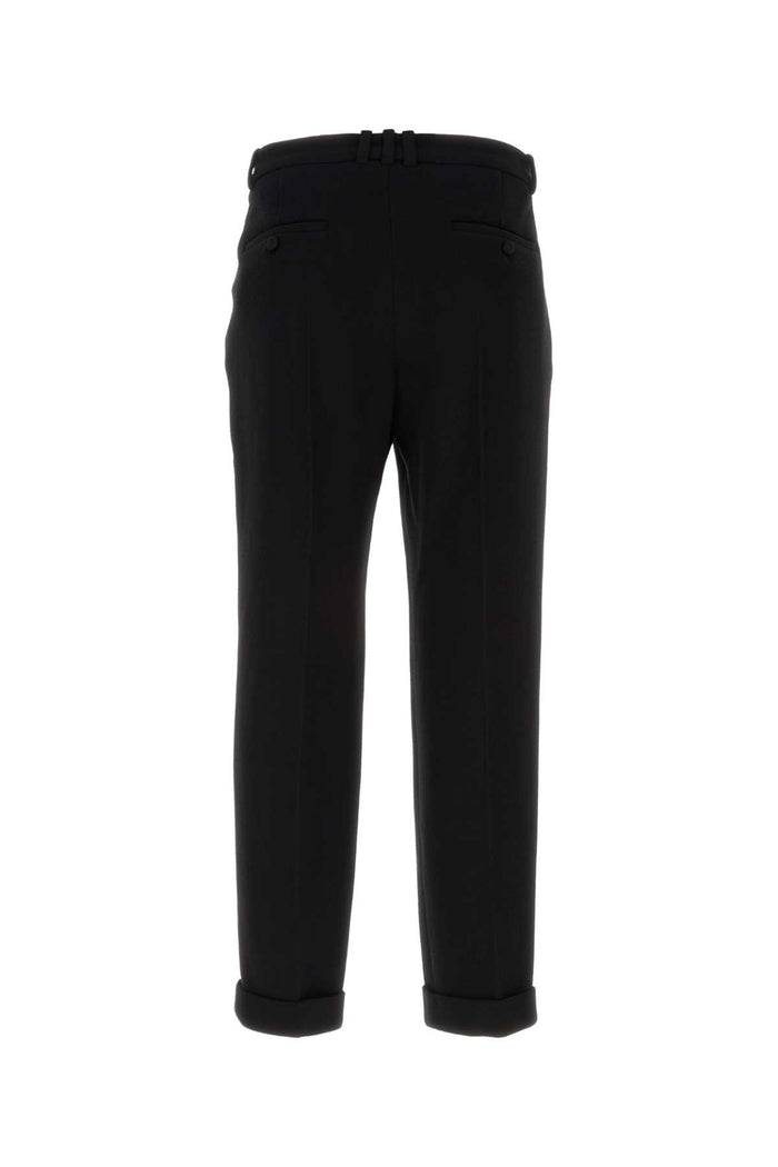 Bh0pm030wb86 0pa Noir Exterior: Virgin Wool Pantaloni