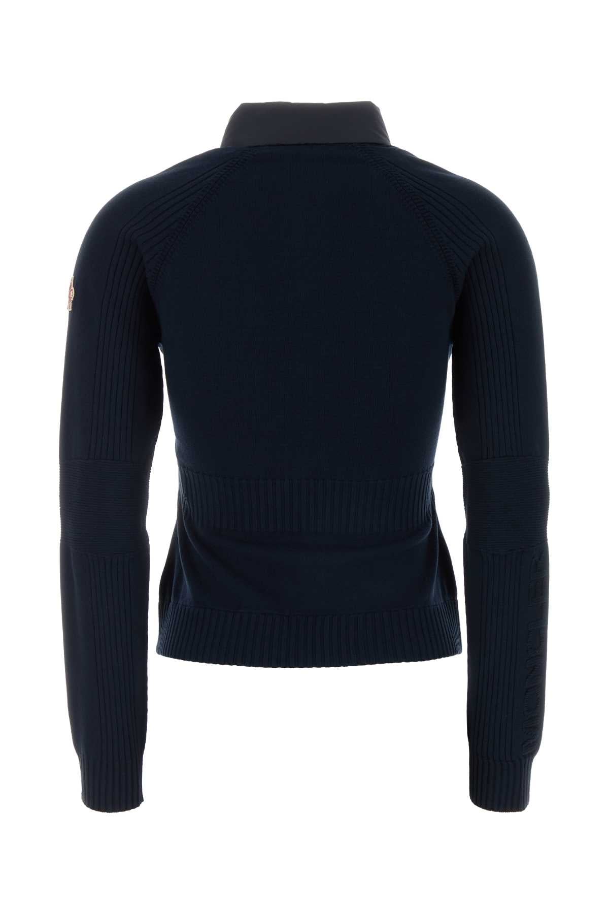 Navy Blue Knit Cardigan 742 Maglieria